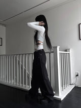 obi eyelet wide pants