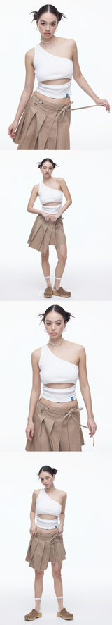 Unbalance Cut-out Sleeveless T(OW)