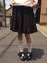 Heon Frill Dot Midi Skirt