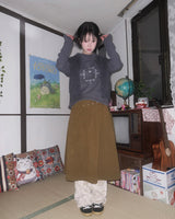(2color) Pocket Wool Flare Half-Sleeve Cardigan