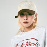 ニコルオリジナルロゴボールキャップ_ベージュブラウン