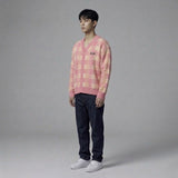 Pink Check Cardigan