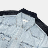 Over Washing Western Shirt Jacket (No.860)