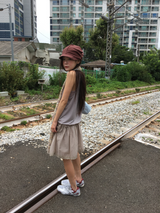 Coined layer sleeveless top (3color)