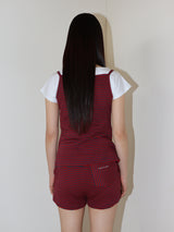 STRIPE JERSEY SHORTS (RED)