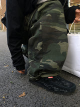 No.1377 camo washed snap wide PT