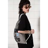 LOGO GINGHAM CHECK GYM SACK / BLACK