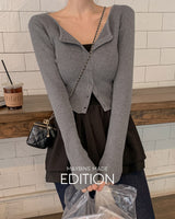 [MADE] Ev cropped knit cardigan