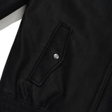 ヴィンテージウォッシングレザーボンバージャケット [BLACK]