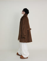 Belted Balmacan Single Alpaca Half Coat (Wool Coat/Winter Coat)