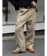 [Unisex] Work pocket cargo wide pants(4color)