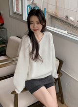 Slit Layered Knit Skirt Pants (2color)