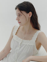 26SS★ H Edition Silver Off-Drop Hoop Earrings