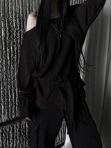 chic loose belted strap knit (3color)