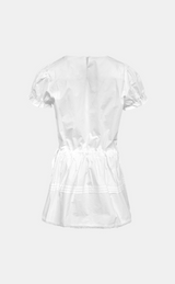 Pure Ruffle Sleeve Cotton Dress