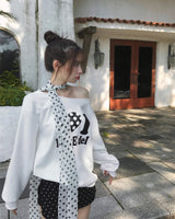 [♡MADE♡]ザドットロングシフォンスカーフ