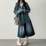 Meli Pintuck Denim Bermuda Shorts [Short & Long Selection*]