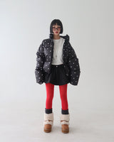 Quilting Padding Flare Miniskirt