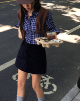 Work Corduroy Pocket Skort Pants