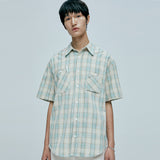 cig plaid 2 pocket work shirts green