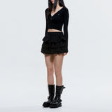 (DUC) Tutu Cotton Skirt Pants Black