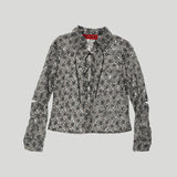 LACE-UP LACE SHIRT
