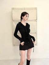 1075. Fringe wool knit cardi (4color)