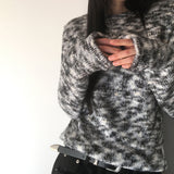 Nabble ツートーン ボカシミックス ニットウェア