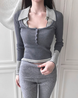 preti collar button u-neck nt