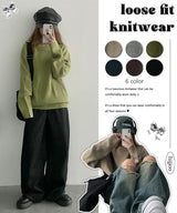 T-the-box boxy Hachi round knitwear