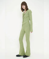 ASYMMETRIC COLOR KNIT CARDIGAN