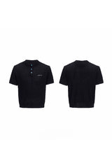 テクスチャーニットメッシュTシャツ