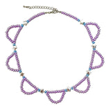 star scollop necklace - purple