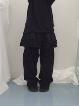Double ribbon knee-point pants