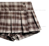 Kelia Check Pleated Skirt