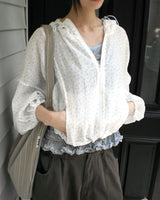 Muni Flower Hooded See-Through Jumper