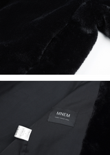 [mnem] ファーカラージャケット (black)
