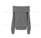 [wool43%] デイズフォールドオフショルダーニット