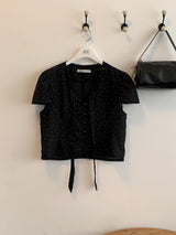 [MADE] Shimiz Dotted Puff Blouse