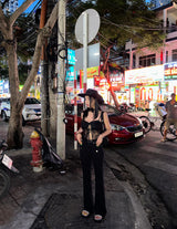 ローズシースルーレースビスチェ