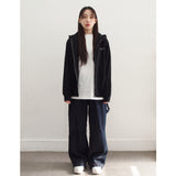 ヌーヴェルヴァーグフーディージップアップ (BLACK)