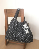 Nien Star Pattern Nylon Big Shoulder Bag