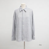 (Unisex) ブレットオーバーサイズニットシャツ