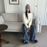 Saffer striped wide cotton pants