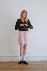 Petal satin skirt_pink