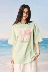 ウーブンパッチワークレトロTシャツ