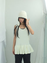 strap knit beanie