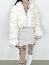 [Only Seow] 1107. Big hood fur crop jk (3color)