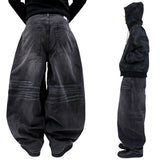 Vintage Washed Denim Balloon Pants
