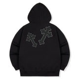 ドットクロス2WAYジップアップフーディー - 2COLOR